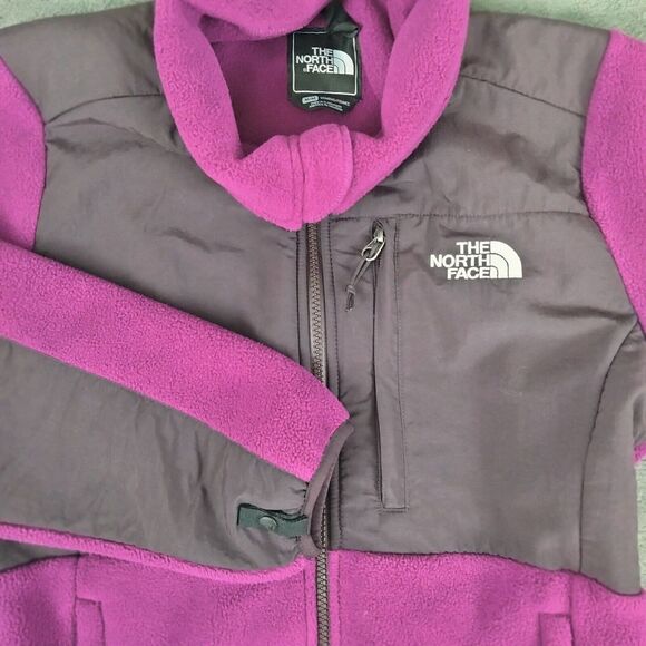 The North Face Denali Jacket Womens M Black Purple Polartec Fleece Full Zip - Picture 16 of 16